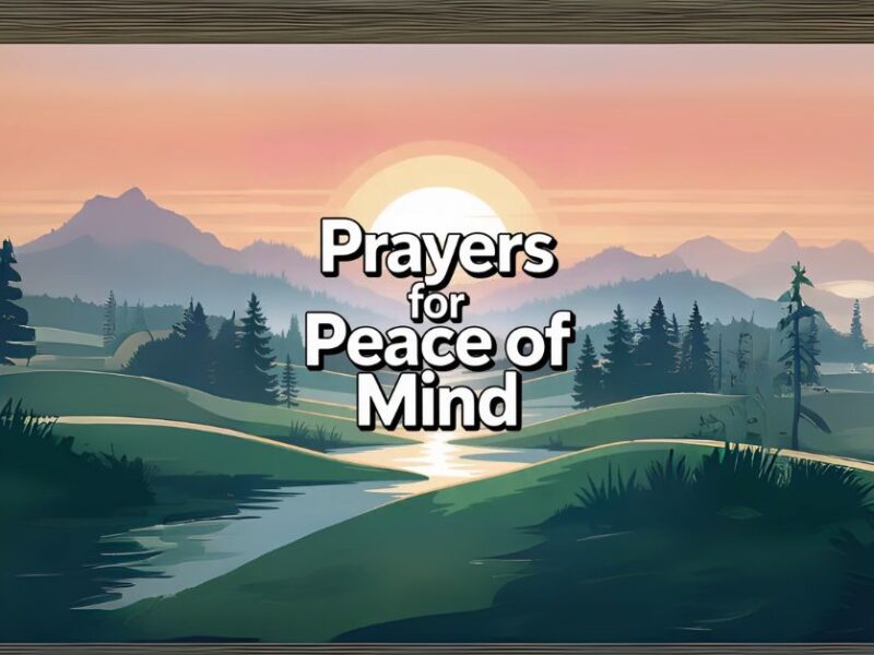 prayers for peace of mind